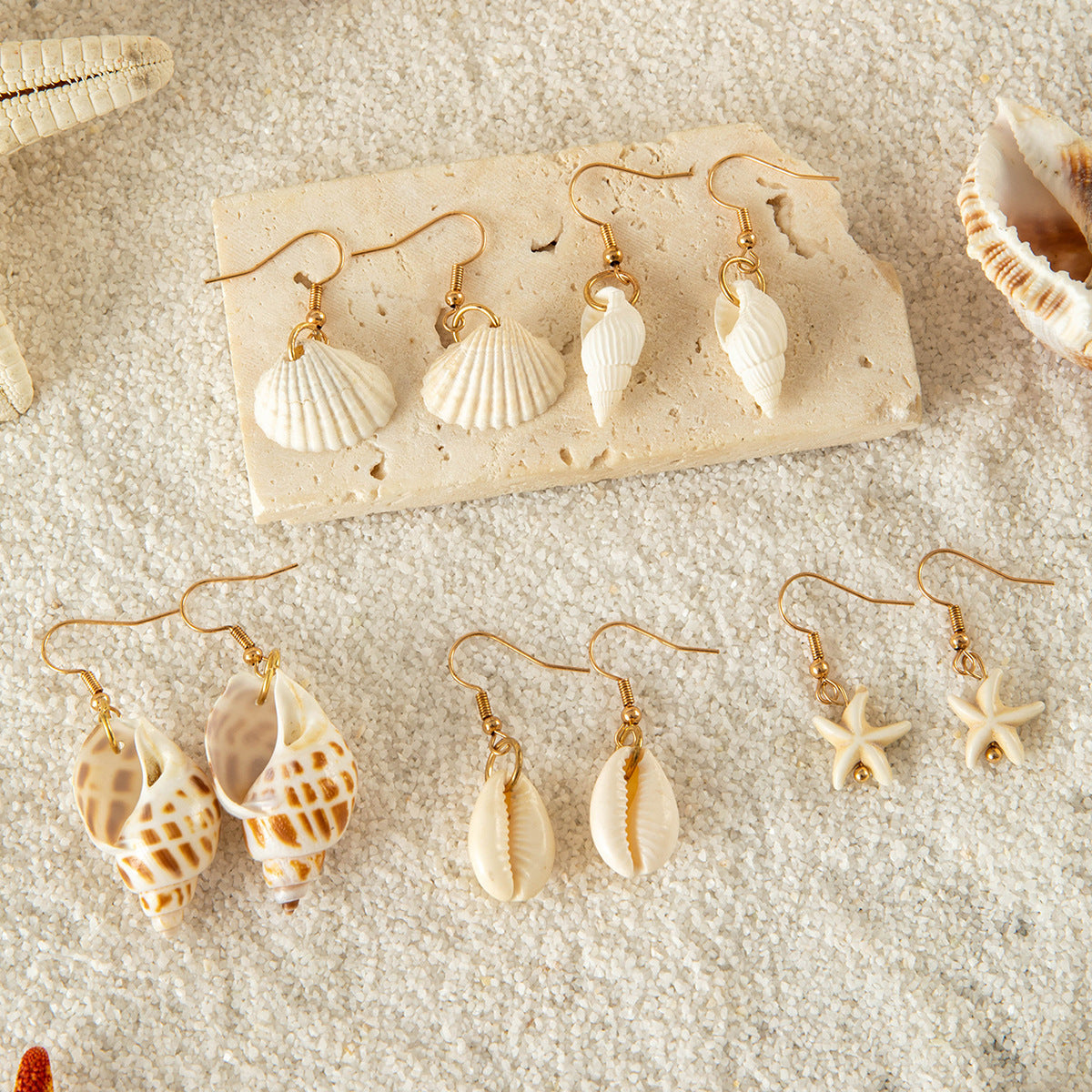 Wholesale 5pcs/pack Bohemian beach style earring set